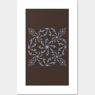 Seahorse Typhoon Star Pattern Posters and Art